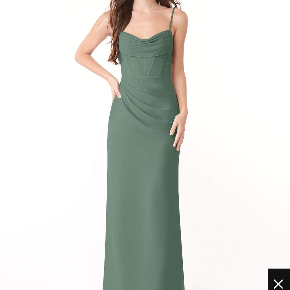 Bridemaid eucalyptus formal dress
